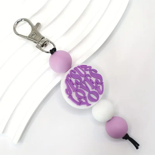 Silicone Beaded Keychain