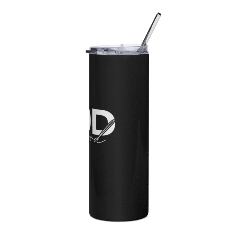 Double Wall 20oz Stainless Steel Skinny Tumbler (Black)