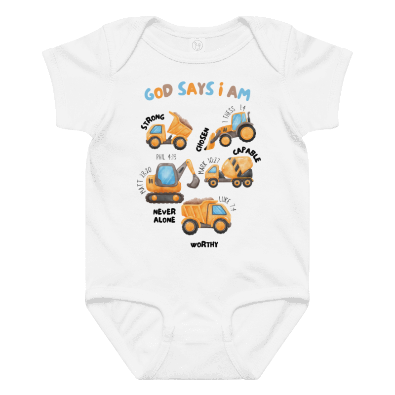 "God says I am" Baby Grow