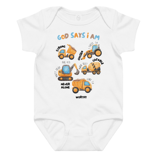 "God says I am" Baby Grow