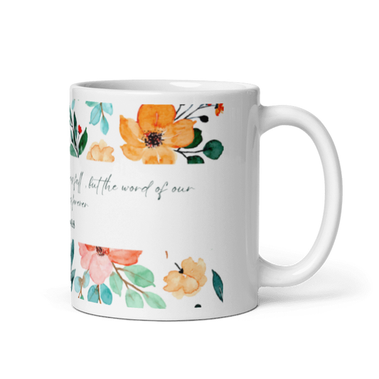 Isaiah 40:8 Floral Design - Classic White Mug
