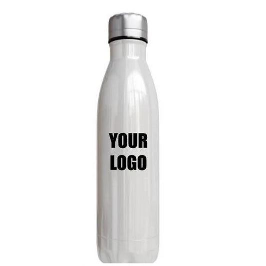 Custom Double wall Stainless Steel 500ml water bottle white