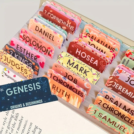 75 Large Print Laminated Bible Tabs