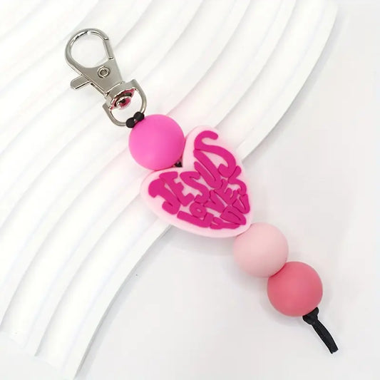 Silicone Beaded Keychain
