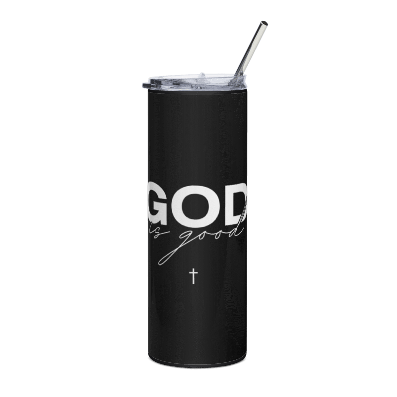 Double Wall 20oz Stainless Steel Skinny Tumbler (Black)