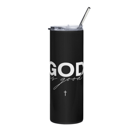 Double Wall 20oz Stainless Steel Skinny Tumbler (Black)