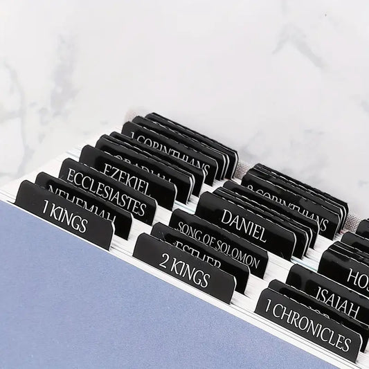 75 Large Print Laminated Bible Tabs.