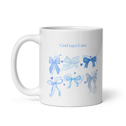 "God says I am" Classic White Mug