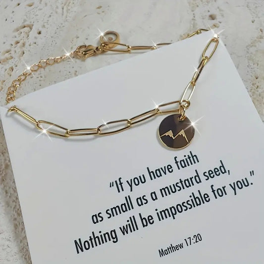 "Move Mountains" Mustard Seed Bracelet