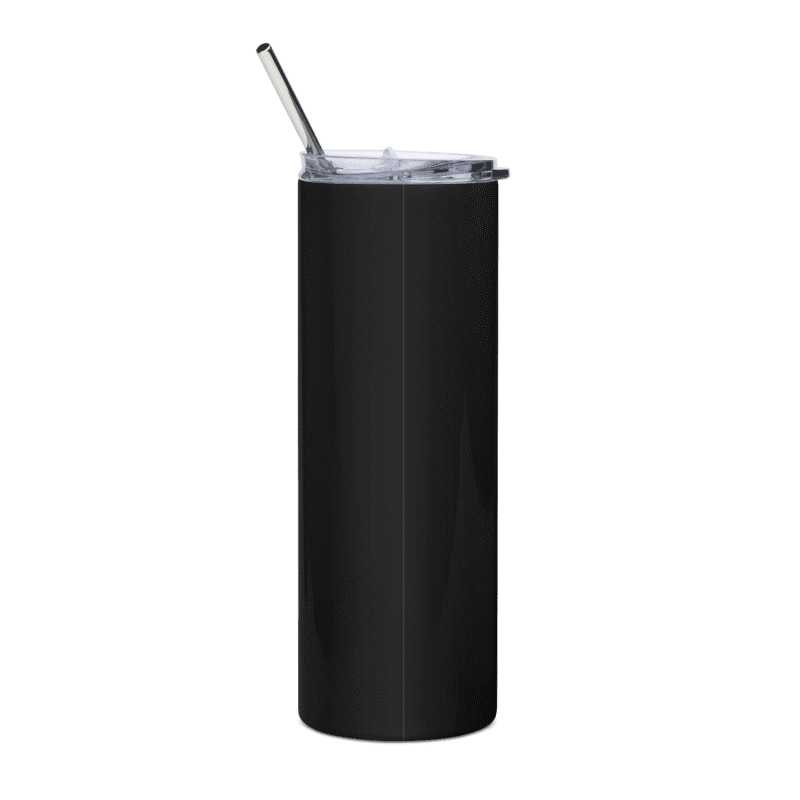 Double Wall 20oz Stainless Steel Skinny Tumbler (Black)