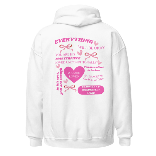 "Everything will be okay" Classic White Hoodie