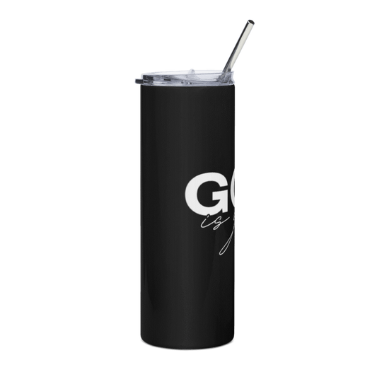 Double Wall 20oz Stainless Steel Skinny Tumbler (Black)